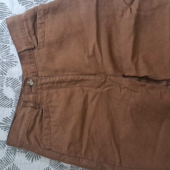 Talbots irish linen blend high waisted cropped zip front pant sz2P - Picture 2 of 14